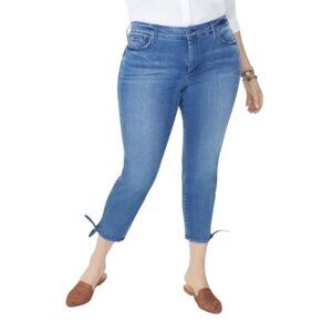 NYDJ Ami Skinny Ankle Tie Hem Jeans